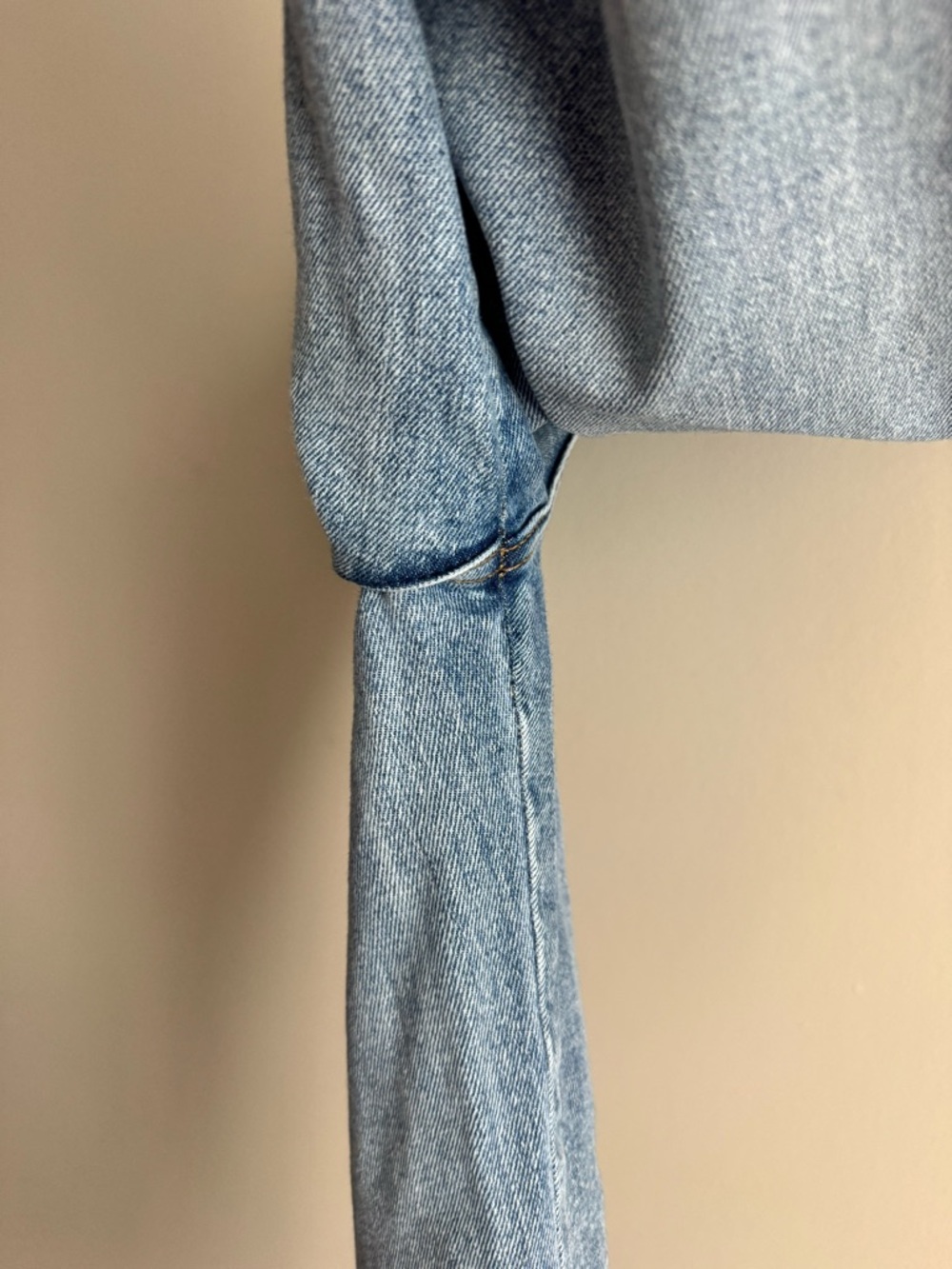 Driftwood Charlee Embroidered Floral Cuff Barrel Leg Jeans Size 33 euc Sundance - Picture 6 of 9